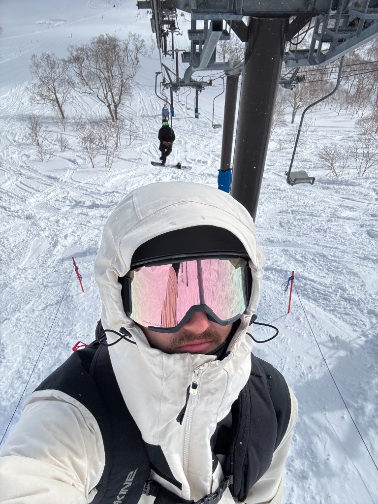 Ski lift selfie